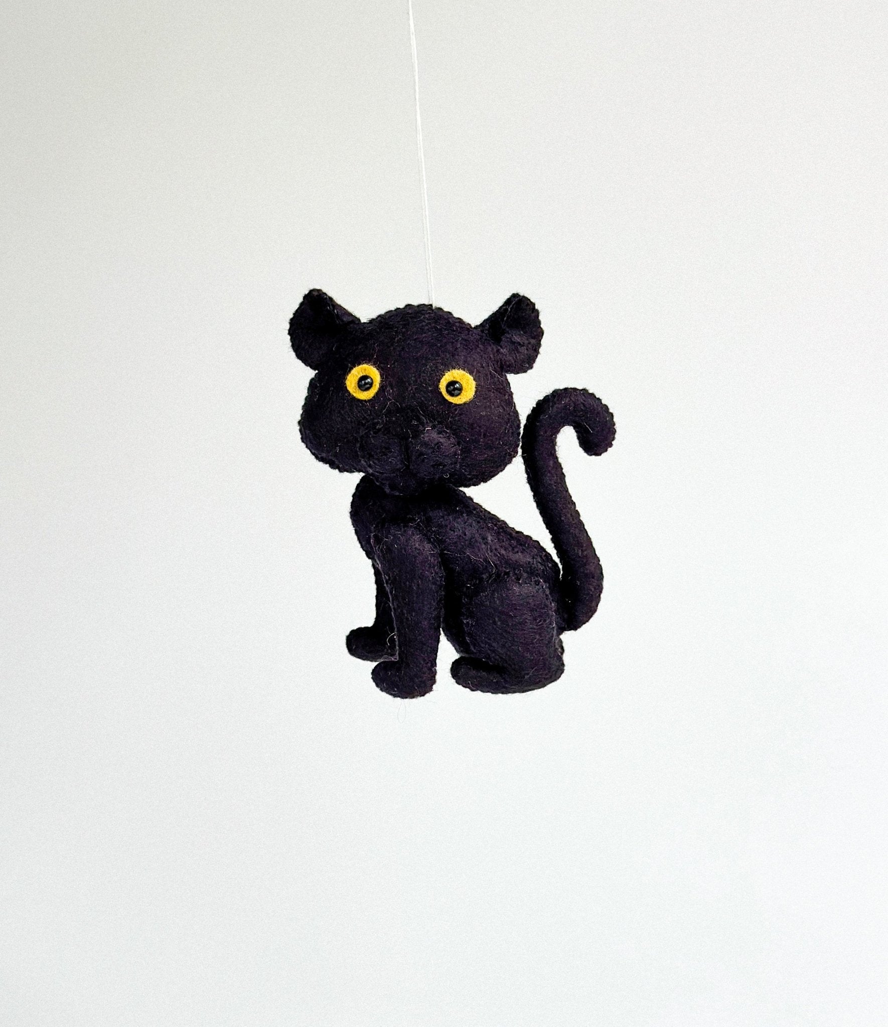 Felt Panther Ornament – Handmade Safari Animal Room Decor - WoollyFox